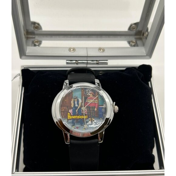 Centric Honeymooners Wrist Watch Stainless Steel Case Black Watch Band with Box - Picture 2 of 14